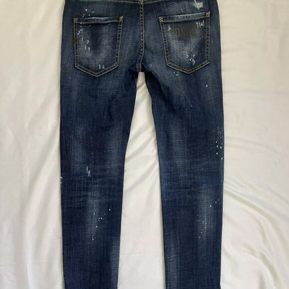 NWT Auth Dsquared2 COOL GIRL Blue Slim Fit Ripped Jeans ITALY Sz 38 - Picture 10 of 11